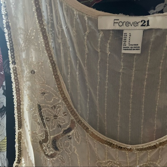 Forever 21 size L 20’s flapper style scoop neck tank top - Picture 5 of 6